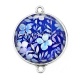 Connecteur Cabochon Argent - fleur