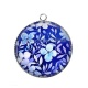 Pendentif Cabochon Argent - fleur