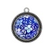 Pendentif Cabochon Argent - fleur