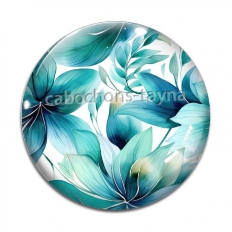 Cabochon Verre - fleur