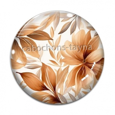 Cabochon Verre - fleur