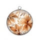 Pendentif Cabochon Argent - fleur