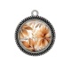 Pendentif Cabochon Argent - fleur