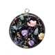 Pendentif Cabochon Argent - fleur