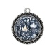 Pendentif Cabochon Argent - fleur