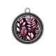 Pendentif Cabochon Argent - feuille