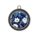 Pendentif Cabochon Argent - fleur