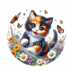 chat fleur