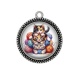 Pendentif Cabochon Argent - chat