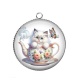 Pendentif Cabochon Argent - chaton