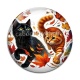 Cabochon Verre - chat
