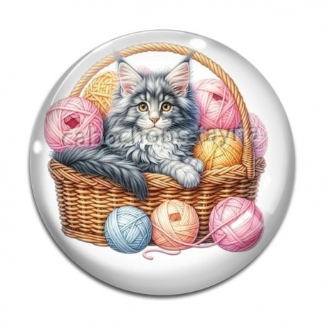 Cabochon Verre - chat
