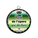 Pendentif Cabochon Argent - roi de l'apéro qui déchire