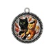 Pendentif Cabochon Argent - chat