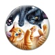 Cabochon Verre - chat