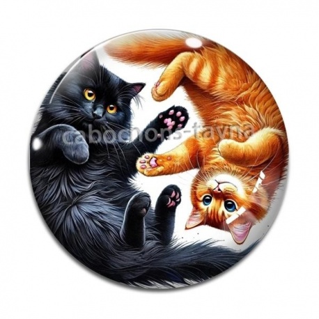 Cabochon Verre - chat