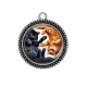 Pendentif Cabochon Argent - chat
