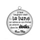 Pendentif Cabochon Argent - il faut toujours visez la lune