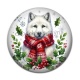 Cabochon Résine - loup de noël