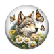 Cabochon Résine - loup