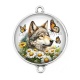 Connecteur Cabochon Argent - loup