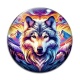Cabochon Verre - loup
