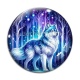 Cabochon Verre - loup