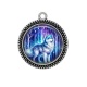 Pendentif Cabochon Argent - loup