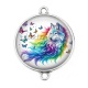 Connecteur Cabochon Argent - loup