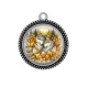 Pendentif Cabochon Argent - loup