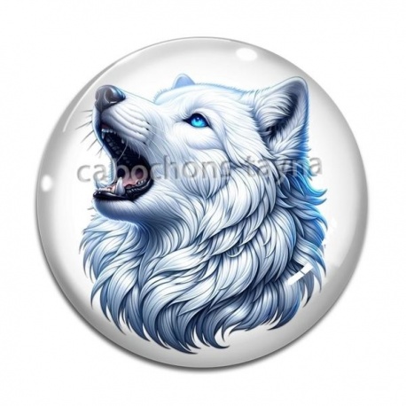 Cabochon Verre - loup