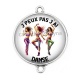Connecteur Cabochon Argent - 'peux pas j'ai danse