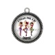 Pendentif Cabochon Argent - 'peux pas j'ai danse