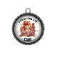 Pendentif Cabochon Argent - j'peux pas j'ai chat