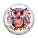 Cabochon Verre - chouette