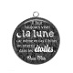 Pendentif Cabochon Argent - il faut toujours visez la lune