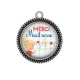Pendentif Cabochon Argent - merci maîtresse