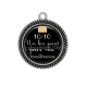 Pendentif Cabochon Argent - bon point pour maîtresse