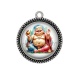 Pendentif Cabochon Argent - bouddha
