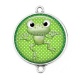 Connecteur Cabochon Argent - grenouille