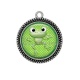Pendentif Cabochon Argent - grenouille