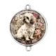Connecteur Cabochon Argent - chien