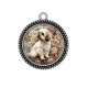 Pendentif Cabochon Argent - chien