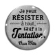 Cabochon Verre - je peux résister à tout