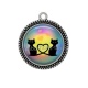 Pendentif Cabochon Argent - chat