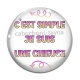 Cabochon Verre - c'est simple je suis une chieuse