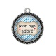Pendentif Cabochon Argent - mon papi adoré