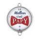 Connecteur Cabochon Argent - le meilleur c'est papy