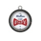 Pendentif Cabochon Argent - le meilleur c'est papy