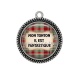 Pendentif Cabochon Argent - mon tonton il est fantastique
